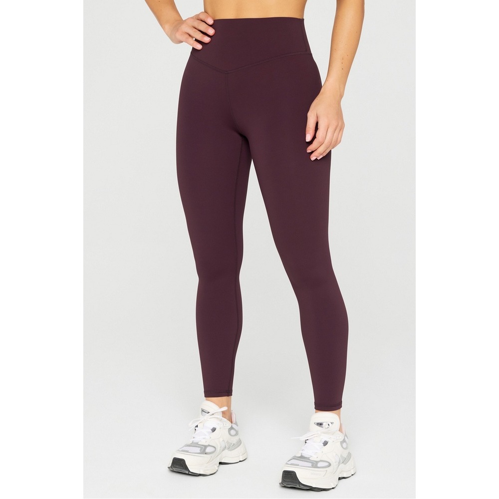 Fabletics PureLuxe Leggings High Waisted Women Large Tall Burgundy New With Tags